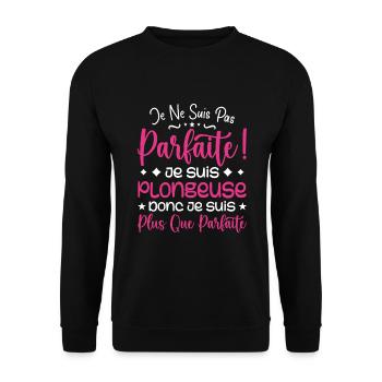 Eine mehr als perfekte Spülmaschine, ein Traumberuf - Unisex Pullover - Schwarz - Vorne - Alina (178cm) & Michal (187cm)