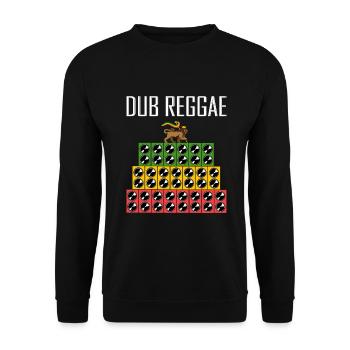 Dub Reggae Soundsystem Stack - Unisex Pullover - Schwarz - Vorne - Alina (178cm) & Michal (187cm)