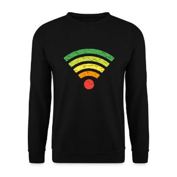 Full reception - Unisex Sweatshirt - black - Front - Alina (178cm) & Michal (187cm)