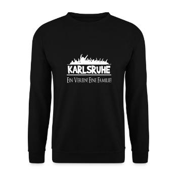 Karlsruhe Karlsruher Liebe - Unisex Pullover - Schwarz - Vorne - Alina (178cm) & Michal (187cm)