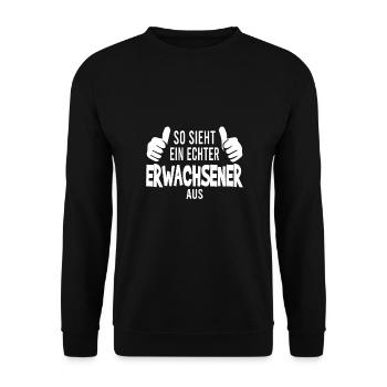 Jugendweihe Konfirmation Jugendlicher Erwachsener - Unisex Pullover - Schwarz - Vorne - Alina (178cm) & Michal (187cm)