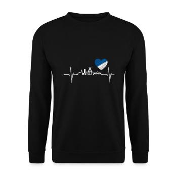 Bochum Bochumer Ruhrgebiet Ruhrpott - Unisex Pullover - Schwarz - Vorne - Alina (178cm) & Michal (187cm)