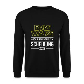 Scheidung Frisch geschieden Scheidungsparty - Unisex Pullover - Schwarz - Vorne - Alina (178cm) & Michal (187cm)