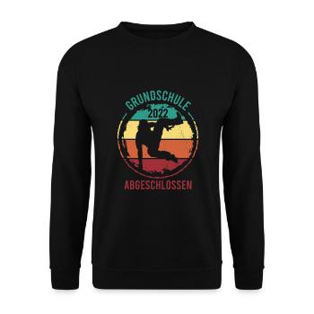 Grundschulabschluss Schulanfang Weiterführende - Unisex Pullover - Schwarz - Vorne - Alina (178cm) & Michal (187cm)