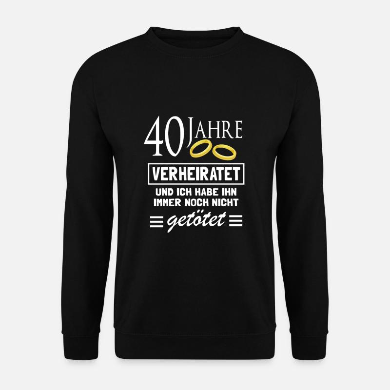 Rubinhochzeit 40.Hochzeitstag - Unisex Pullover - Schwarz