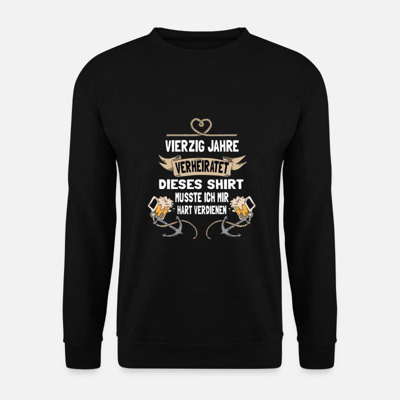 Rubinhochzeit 40.Hochzeitstag - Unisex Pullover - Schwarz