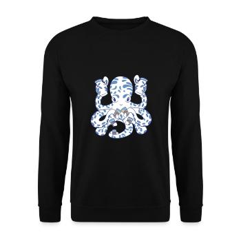 Dubbeglas Weinschorle Weinfest - Unisex Pullover - Schwarz - Vorne - Alina (178cm) & Michal (187cm)