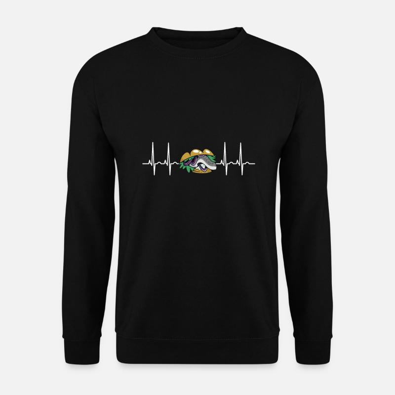 Fischbrötchen mit Pommes - Unisex Pullover - Schwarz
