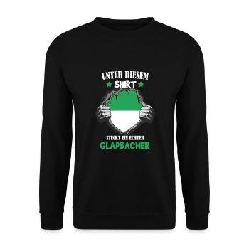 Mönchengladbach Fanartikel - Unisex Pullover - Schwarz - Vorne - Alina (178cm) & Michal (187cm)