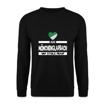 Mönchengladbach Fanartikel - Unisex Pullover - Schwarz - Vorne - Alina (178cm) & Michal (187cm)