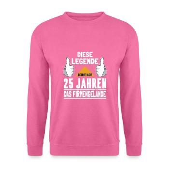 Firmenjubiläum 25 Jahre Dienst - Unisex Pullover - Pink - Vorne
