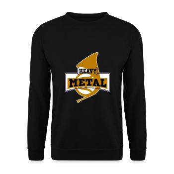 Waldhorn Hornspieler Waldhorn-Spieler - Unisex Pullover - Schwarz - Vorne - Alina (178cm) & Michal (187cm)