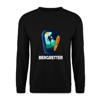Bergretter Pistenwacht - Unisex Pullover - Schwarz - Vorne - Alina (178cm) & Michal (187cm)