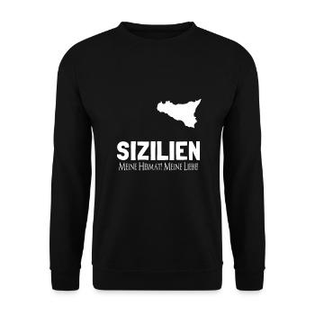 Sizilien Sizilianer Palermo Sicilia - Unisex Pullover - Schwarz - Vorne - Alina (178cm) & Michal (187cm)