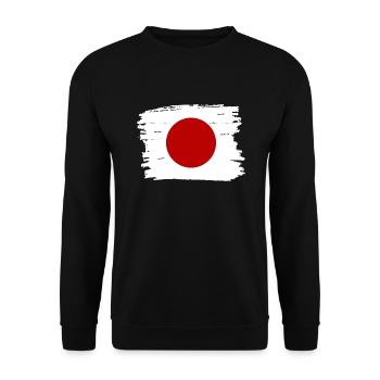 Drapeau du Japon utilisé Look Nihon drapeau japonais - Sweat-shirt Unisexe - noir - Devant - Alina (178cm) & Michal (187cm)