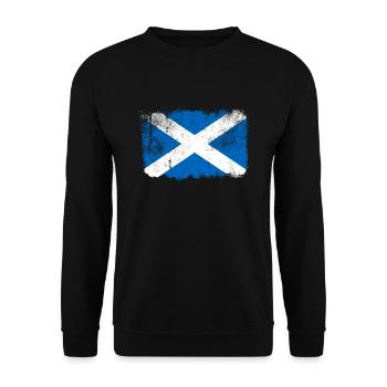 Scotland Flag - Unisex Sweatshirt - black - Front - Alina (178cm) & Michal (187cm)