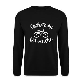 cycliste du dimanche cadeau anniversaire sport - Sweat-shirt Unisexe - noir - Devant - Alina (178cm) & Michal (187cm)