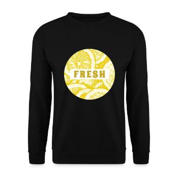 FRESH - Lemon fresh on the go - Unisex Sweatshirt - black - Front - Alina (178cm) & Michal (187cm)