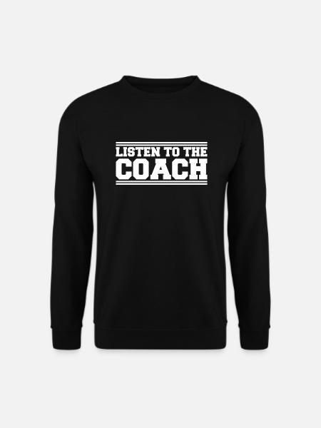 Trainer Coach Tennis Trainerin Fußball Mann Lustig - Unisex Pullover - Schwarz