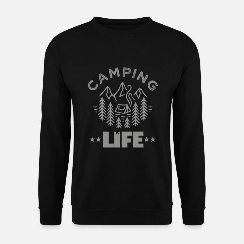 Leben auf dem Campingplatz - Unisex Pullover - Schwarz