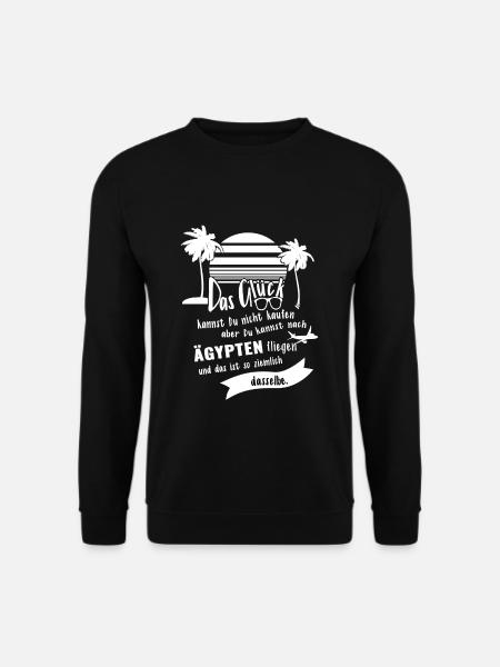 Glück Ägypten Urlaub Ferien Reise Geschenkidee - Unisex Pullover - Schwarz