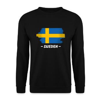 Suède Drapeau Scandinavie Drapeau suédois - Sweat-shirt Unisexe - noir - Devant - Alina (178cm) & Michal (187cm)