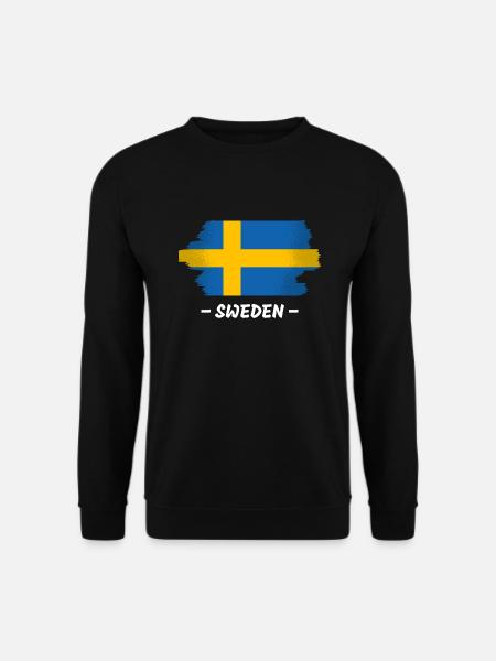 Schweden Flagge Skandinavien Schwedische Fahne - Unisex Pullover - Schwarz