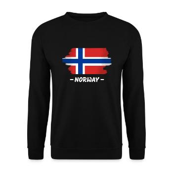 Norway Flag Scandinavia Norwegian Flag - Unisex Sweatshirt - black - Front - Alina (178cm) & Michal (187cm)