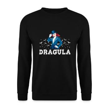 Drag Queen Dracula Carnaval d’Halloween - Sweat-shirt Unisexe - noir - Devant - Alina (178cm) & Michal (187cm)