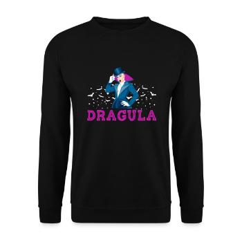 Dragula Dracula Drag Queen Halloween Carnival - Unisex Sweatshirt - black - Front - Alina (178cm) & Michal (187cm)