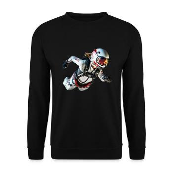 Skydiving Girl - Unisex Sweatshirt - black - Front - Alina (178cm) & Michal (187cm)