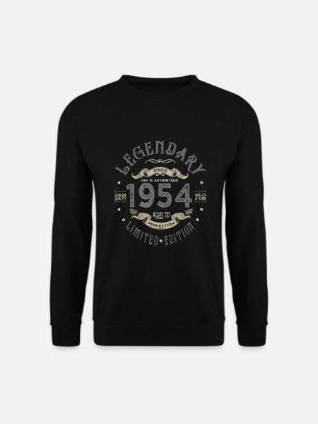 1954 Legendarisk fødselsdag født 1954 - Unisex sweater - sort