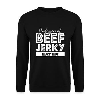Professional Beef Jerky Eater Meat Lovers - Unisex Sweatshirt - black - Front - Alina (178cm) & Michal (187cm)