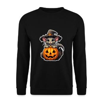 Halloween - Unisex Pullover - Schwarz - Vorne - Alina (178cm) & Michal (187cm)