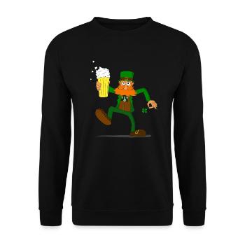 Irish Guy St Patrick's Day - Unisex Sweatshirt - black - Front - Alina (178cm) & Michal (187cm)