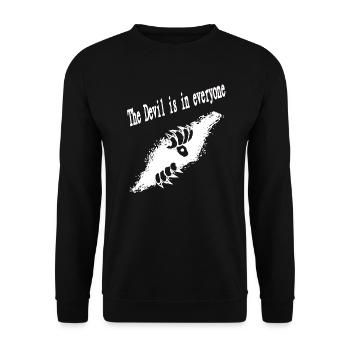 Der Teufel ist überall! Auch in dir. - Unisex Pullover - Schwarz - Vorne - Alina (178cm) & Michal (187cm)