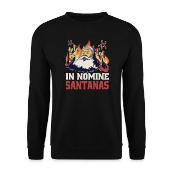 Satanic Santa Funny Metal Christmas - Unisex Sweatshirt - black - Front - Alina (178cm) & Michal (187cm)