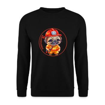 Carlin de pompier - Sweat-shirt Unisexe - noir - Devant - Alina (178cm) & Michal (187cm)