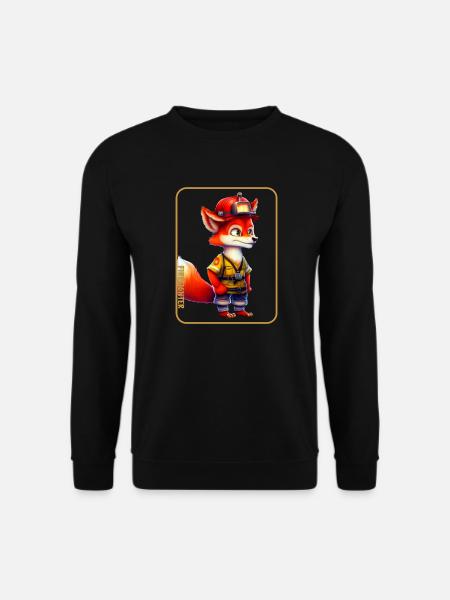 Firefighter, fox lover - Unisex Sweatshirt - black