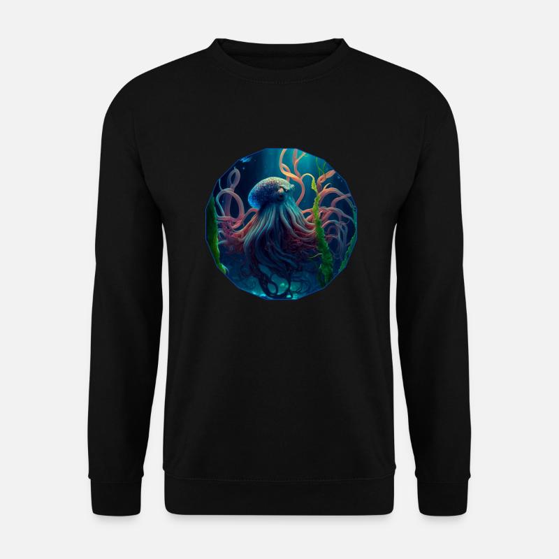 Meerestiere, Oktopus - Unisex Pullover - Schwarz