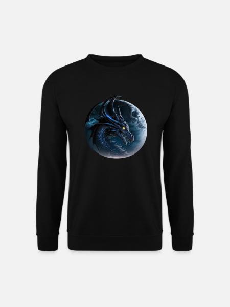 Dark dragon, yellow eye - Unisex Sweatshirt - black