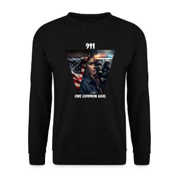 Un objectif commun - Sweat-shirt Unisexe - noir - Devant - Alina (178cm) & Michal (187cm)