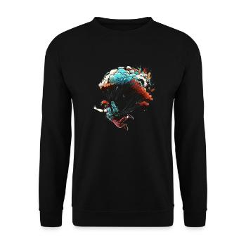 Skydiving lover, funny - Unisex Sweatshirt - black - Front - Alina (178cm) & Michal (187cm)