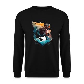 Flying in clouds, skydiving - Unisex Sweatshirt - black - Front - Alina (178cm) & Michal (187cm)