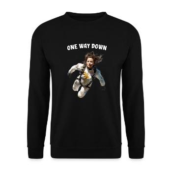 Skydiving Woman - Unisex Sweatshirt - black - Front - Alina (178cm) & Michal (187cm)
