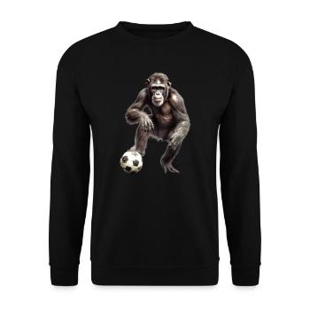 Animal Soccer Players, drôle de singe - Sweat-shirt Unisexe - noir - Devant - Alina (178cm) & Michal (187cm)