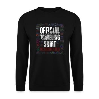 Stamp Flight Travel Holiday Cruise - Unisex Sweatshirt - black - Front - Alina (178cm) & Michal (187cm)