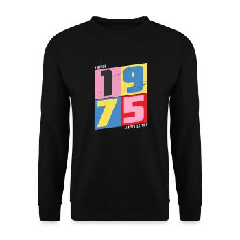 1975 vintage - Unisex Sweatshirt - black - Front - Alina (178cm) & Michal (187cm)