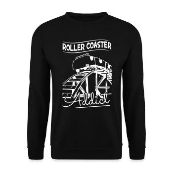 Roller Coaster Addict - Unisex Pullover - Schwarz - Vorne - Alina (178cm) & Michal (187cm)