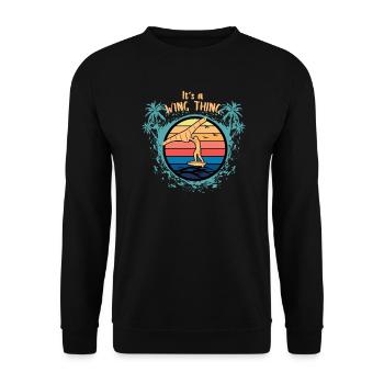 C’est une chose d’aile Hydrofoil Wingfoil Wingfoil - Sweat-shirt Unisexe - noir - Devant - Alina (178cm) & Michal (187cm)